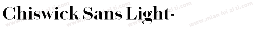 Chiswick Sans Light字体转换